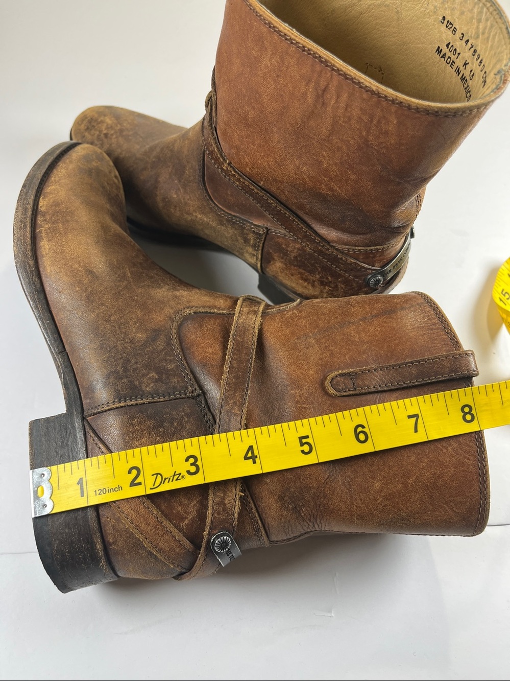 Frye Womens Brown Leather Short Boots Sz 8.5B - Picture 8 of 8